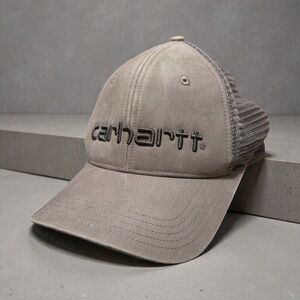 Carhartt Dark Taupe Mesh-Back Trucker Style Cap Hat